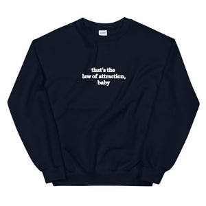 that’s the law of attraction, baby crewneck